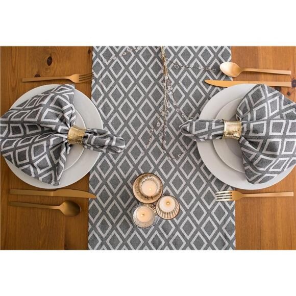 DII Decorative Buffet Basics Napkin Ring Set, Hammered Gold, 12 Count - Picture 4 of 7